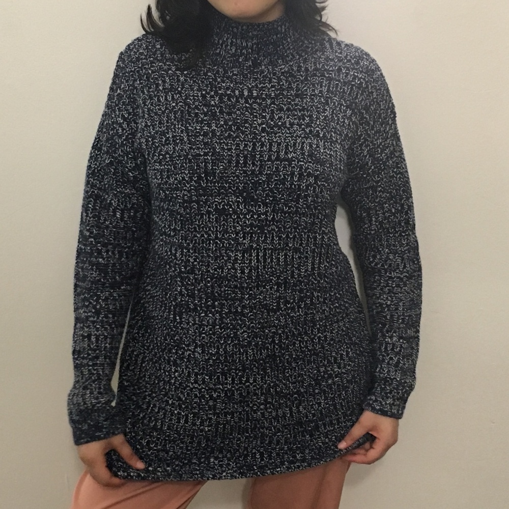 Navy Blue Knit Cozy Sweater